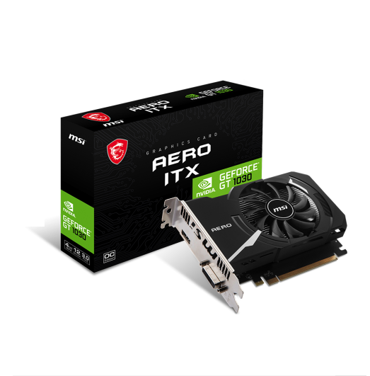 VGA MSI GeForce GT 1030 AERO ITX 4GB DDR4 OC