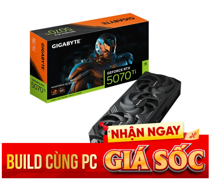Card màn hình Gigabyte RTX 5070 Ti WINDFORCE OC SFF 16G