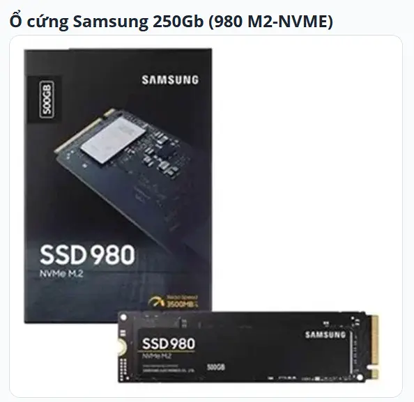 Ổ cứng Samsung 250Gb (980 M2-NVME)