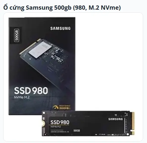 Ổ cứng Samsung 500gb (980, M.2 NVme)