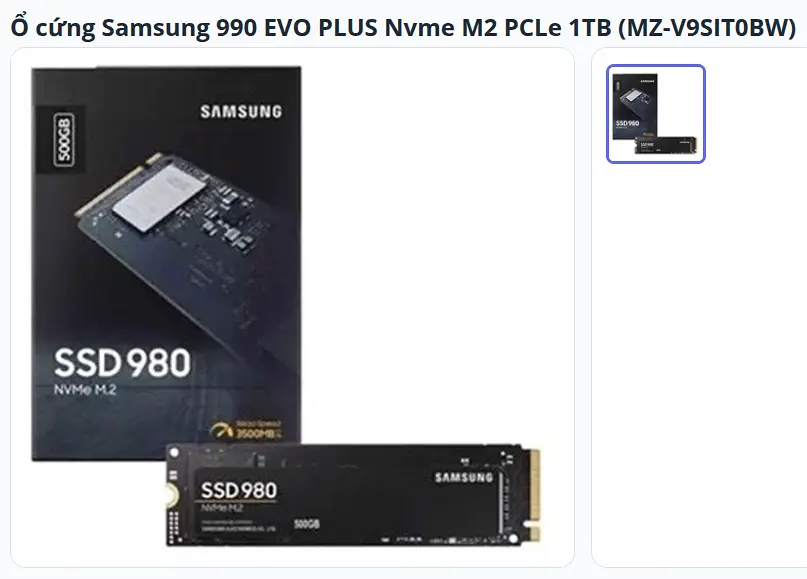Ổ cứng Samsung 990 EVO PLUS Nvme M2 PCLe 1TB
