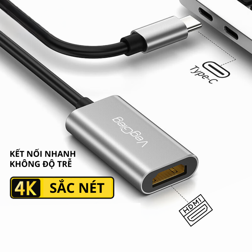 Cổng chuyển Type-C 3.1 sang HDTV - 2K*4K/30Hz - V-Z915 (6972854377505)