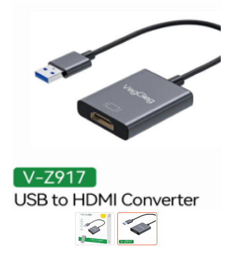 Cổng chuyển đổi USB to HDMI VZ917 (MS: 6972854379479)
