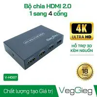 Bộ chia HDMI 1 Ra 4 - V-HD07 (MS: 6972854378540)