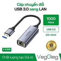 Cáp Chuyển USB 3.0 sang LAN - V-K306 (MS: 6972854374078)