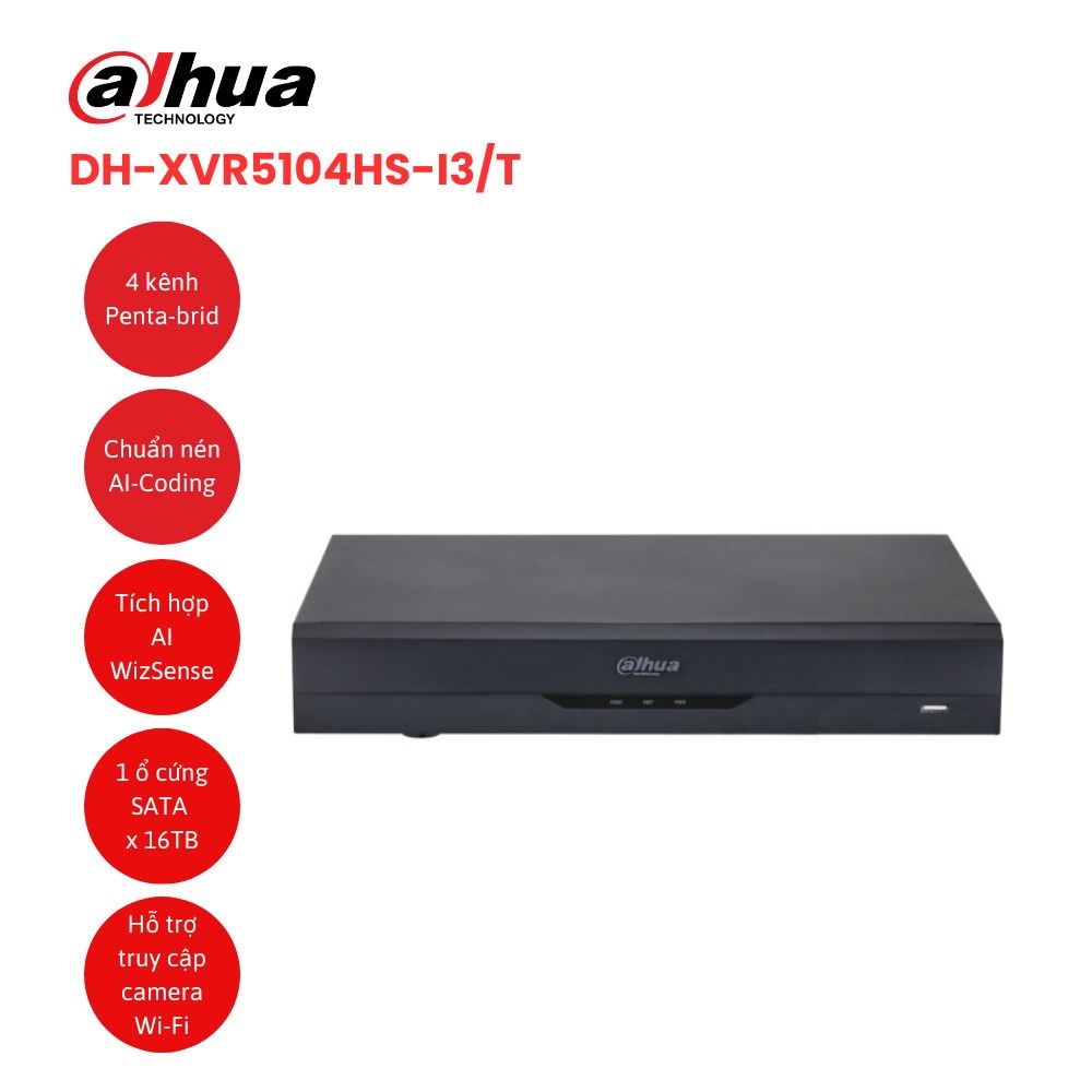 Đầu ghi DAHUA IP 4 kênh DH-XVR5104HS-I3/T