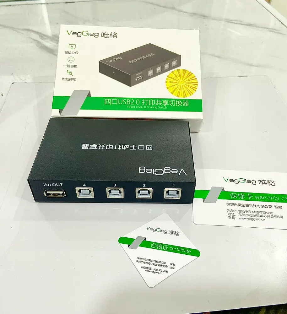 Bộ chia máy in 1 ra 4 VegGieg VF402 (MS: 6972854378571)