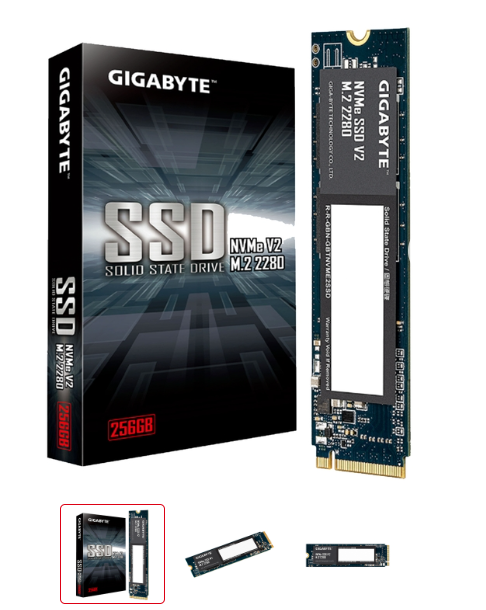 Ổ SSD Gigabyte G3NVMEV2256G V2 256GB (NVMe PCIe/ Gen3x4 M2.2280/ 3200MB/s/ 1200MB/s)